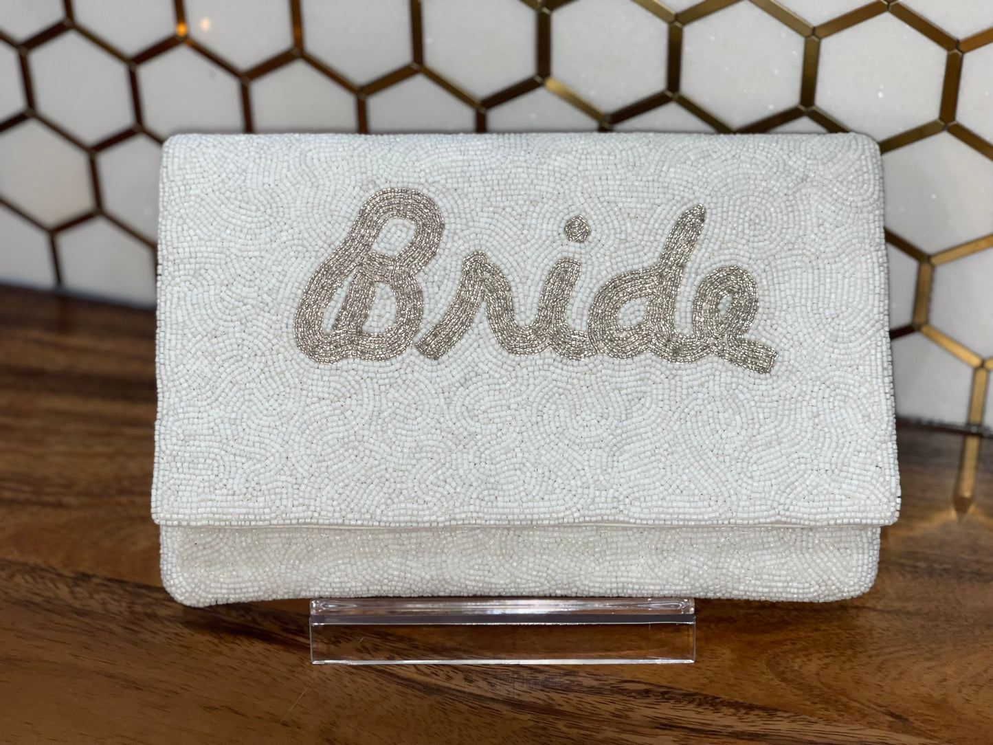 BRIDE BEADED CLUTCH