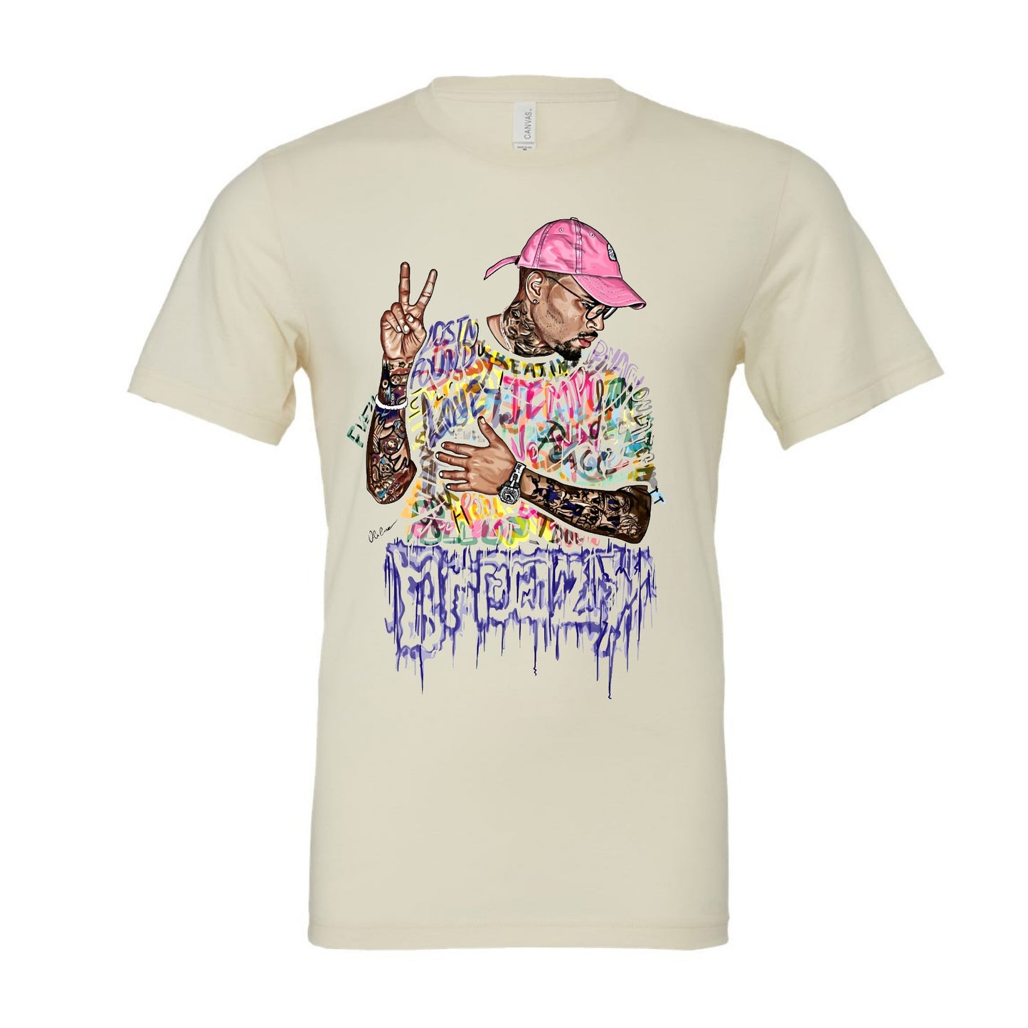 Chris Brown Colorful Graphic T-Shirt, Breezy Bowl T-Shirt